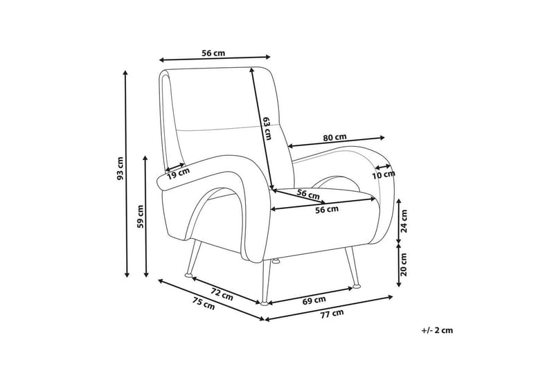 Nojatuoli Svalov - Harmaa - Huonekalut - Tuoli & nojatuoli - Nojatuoli & lepotuoli