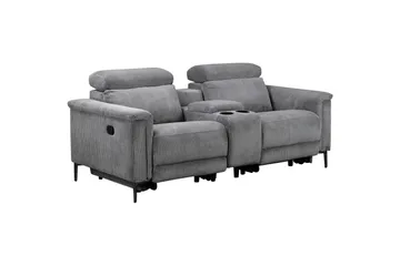Tavallinen lepotuoli Loft24 Kahden hengen recliner-nojatuoli Loft24 Lund Harmaa 100% polyester