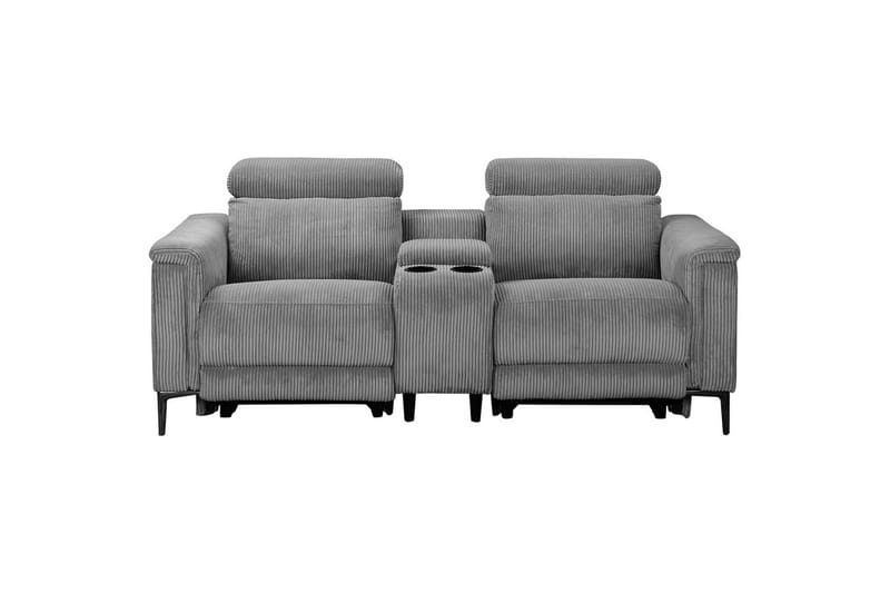 Tavallinen lepotuoli Loft24 Kahden hengen recliner-nojatuoli Loft24 Lund Harmaa 100% polyester - Huonekalut - Sohva - Mekanismisohva