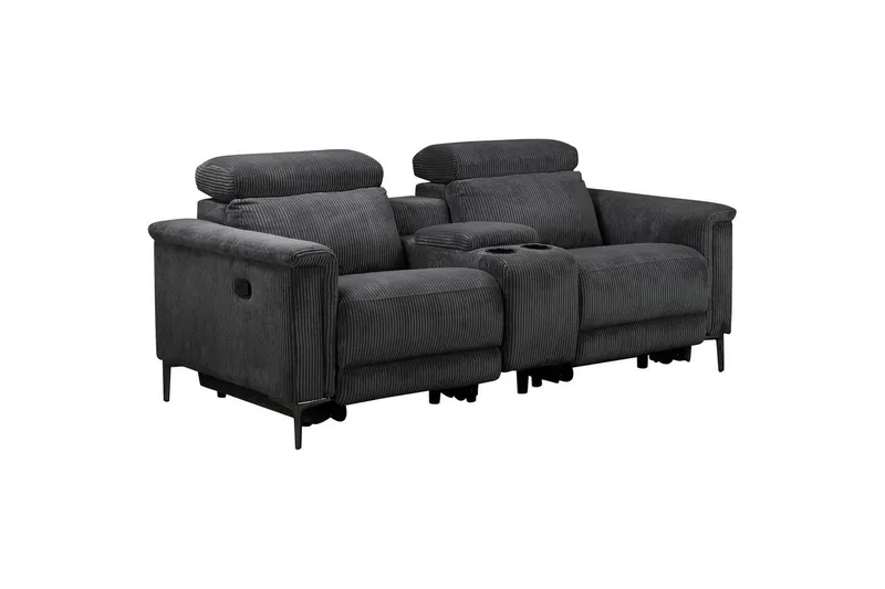 Tavallinen lepotuoli Loft24 Kahden hengen recliner-nojatuoli Loft24 Lund Harmaa1 100% polyester, undefined