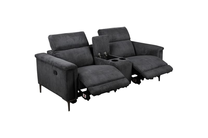 Tavallinen lepotuoli Loft24 Kahden hengen recliner-nojatuoli Loft24 Lund Harmaa1 100% polyester - Huonekalut - Tuoli & nojatuoli - Nojatuoli & lepotuoli - Makuutuoli & divaanituoli