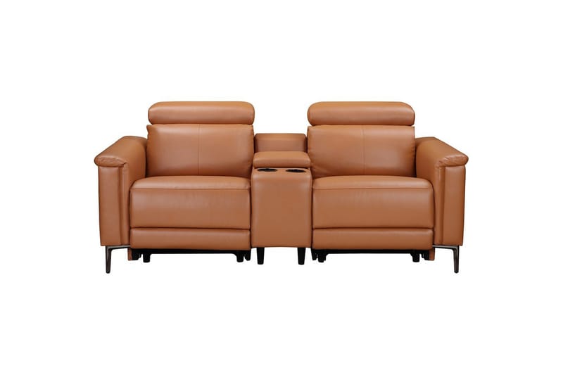 Tavallinen lepotuoli Loft24 Kahden hengen recliner-nojatuoli Loft24 Lund Ruskea Keinonahka - Huonekalut - Tuoli & nojatuoli - Nojatuoli & lepotuoli - Makuutuoli & divaanituoli