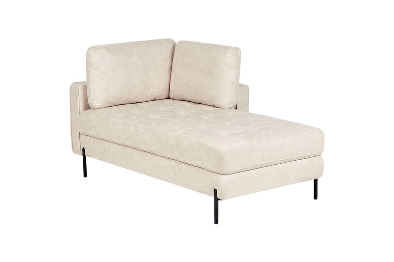 Toliman Lepotuoli 172 cm Vasemmalta - Beige/Musta - Huonekalut - Tuoli & nojatuoli - Nojatuoli & lepotuoli - Makuutuoli & divaanituoli
