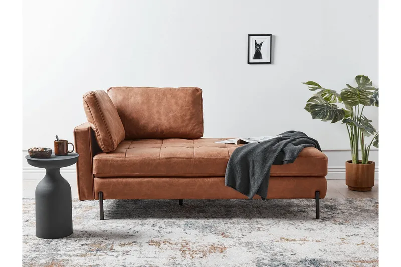 Toliman Lepotuoli 172 cm Vasemmalta - Ruskea/Musta - Huonekalut - Tuoli & nojatuoli - Nojatuoli & lepotuoli - Makuutuoli & divaanituoli