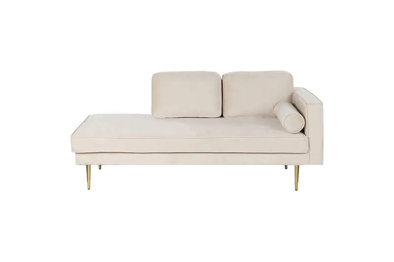 Topo Lepotuoli 171 cm Oikealta, Beige/Kulta