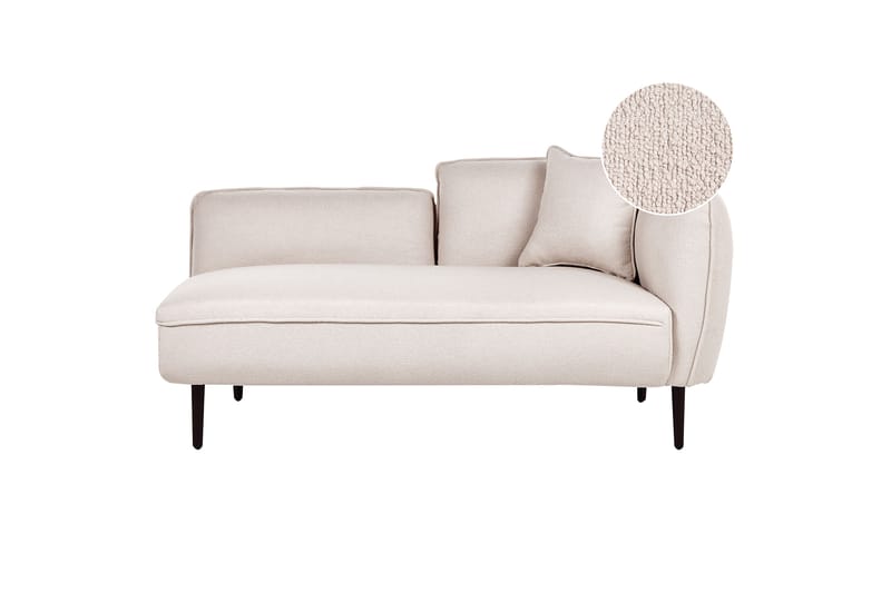 Toyoki Lepotuoli 138 cm Oikealta - Beige/Musta - Huonekalut - Tuoli & nojatuoli - Nojatuoli & lepotuoli - Makuutuoli & divaanituoli