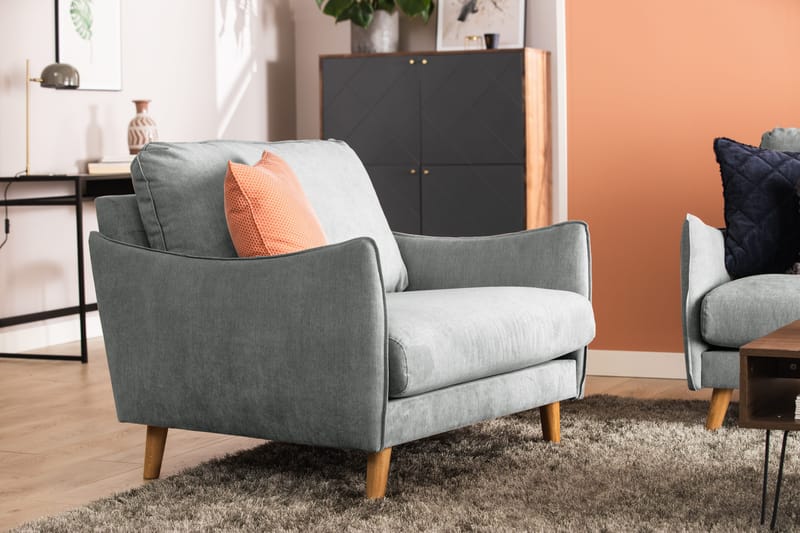 Trend Lyx Nojatuoli - Harmaa/Tammi - Huonekalut - Tuoli & nojatuoli - Nojatuoli & lepotuoli