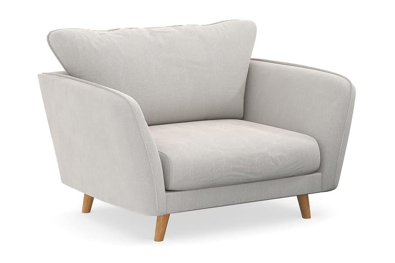 Trend Lyx Nojatuoli - Valkoinen Sametti - Huonekalut - Tuoli & nojatuoli - Nojatuoli & lepotuoli