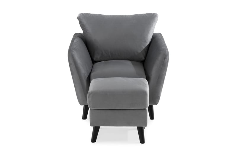 Trend Nojatuoli ja Rahi - Vaaleanharmaa - Huonekalut - Tuoli & nojatuoli - Nojatuoli & lepotuoli - Samettinojatuoli