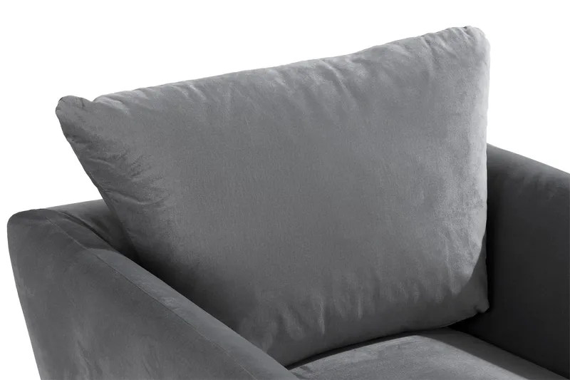 Trend Nojatuoli ja Rahi - Vaaleanharmaa - Huonekalut - Tuoli & nojatuoli - Nojatuoli & lepotuoli - Samettinojatuoli