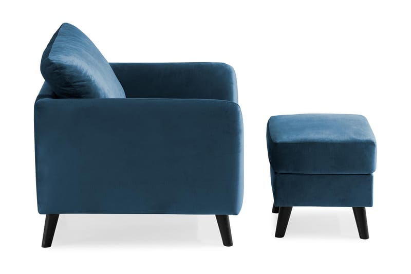 Trend Nojatuoli ja Rahi - Yönsininen - Huonekalut - Tuoli & nojatuoli - Nojatuoli & lepotuoli - Samettinojatuoli