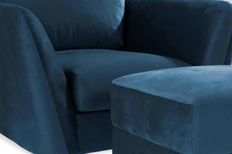 Trend Nojatuoli ja Rahi - Yönsininen - Huonekalut - Tuoli & nojatuoli - Nojatuoli & lepotuoli - Samettinojatuoli