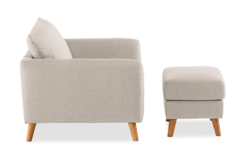 Trend Sohvaryhmä Nojatuoli ja Rahi - Beige - Huonekalut - Tuoli & nojatuoli - Nojatuoli & lepotuoli - Nojatuoli rahilla