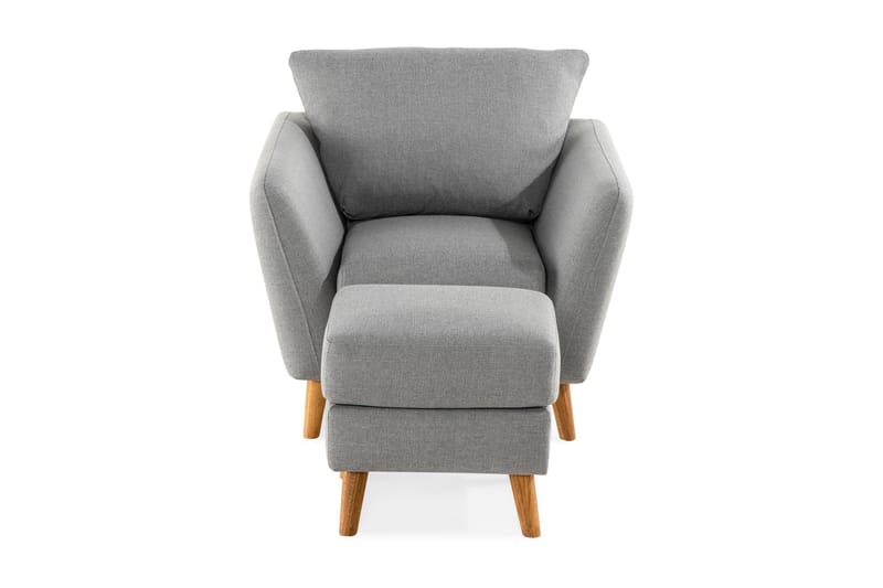 Trend Sohvaryhmä Nojatuoli ja Rahi - Vaaleanharmaa - Huonekalut - Tuoli & nojatuoli - Nojatuoli & lepotuoli - Nojatuoli rahilla