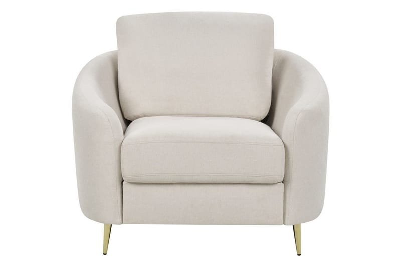 Nojatuoli Trosa - Beige, kulta - Huonekalut - Tuoli & nojatuoli - Nojatuoli & lepotuoli