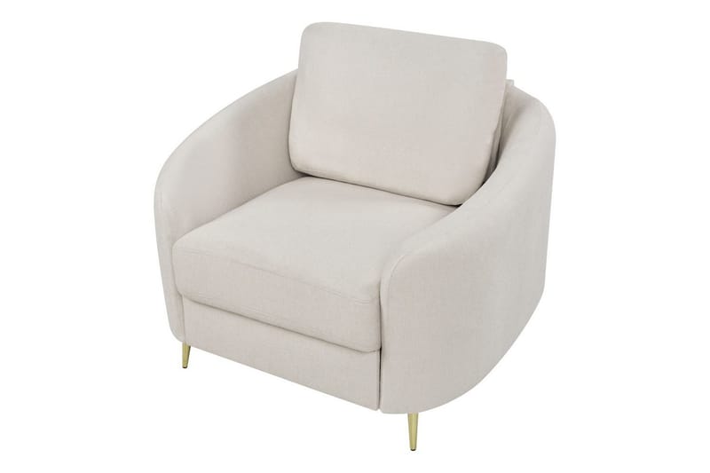 Nojatuoli Trosa - Beige, kulta - Huonekalut - Tuoli & nojatuoli - Nojatuoli & lepotuoli