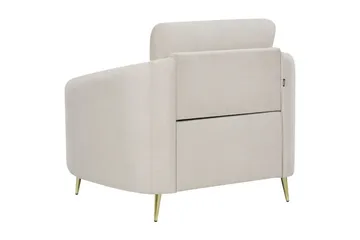 Nojatuoli Trosa - Beige/kulta - Huonekalut - Tuoli & nojatuoli - Nojatuoli & lepotuoli