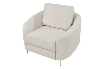Nojatuoli Trosa - Beige/kulta - Huonekalut - Tuoli & nojatuoli - Nojatuoli & lepotuoli