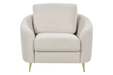 Nojatuoli Trosa - Beige/kulta - Huonekalut - Tuoli & nojatuoli - Nojatuoli & lepotuoli