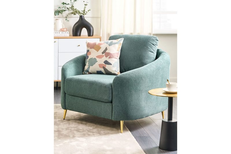 Nojatuoli Trosa - Vihreä, kulta - Huonekalut - Tuoli & nojatuoli - Nojatuoli & lepotuoli