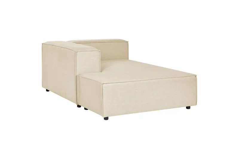 Tunda Lepotuoli 119 cm Oikealta - Beige/Musta - Huonekalut - Tuoli & nojatuoli - Nojatuoli & lepotuoli - Makuutuoli & divaanituoli