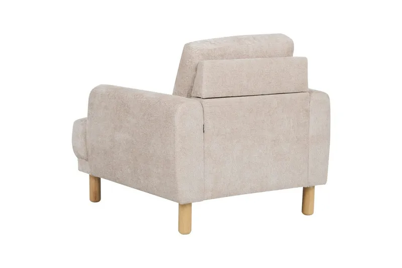 Nojatuoli Tuve - Beige, vaalea puu/Bouclé - Huonekalut - Tuoli & nojatuoli - Nojatuoli & lepotuoli