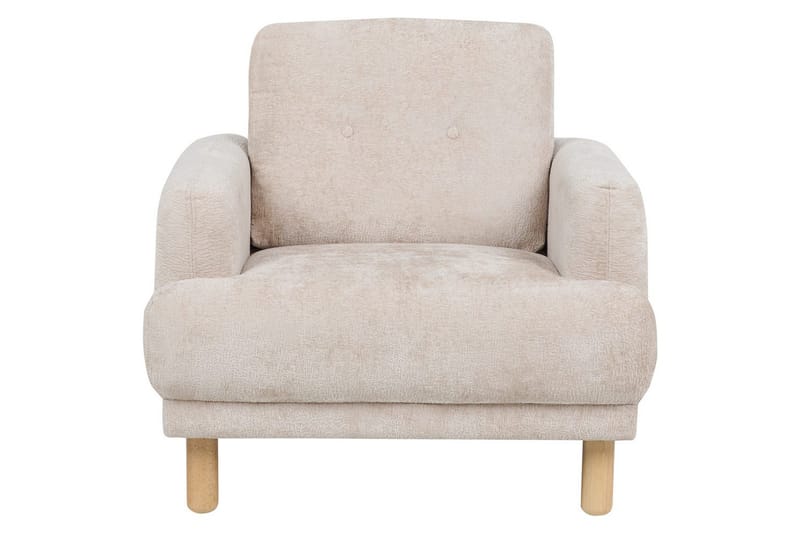 Nojatuoli Tuve - Beige, vaalea puu/Bouclé - Huonekalut - Tuoli & nojatuoli - Nojatuoli & lepotuoli