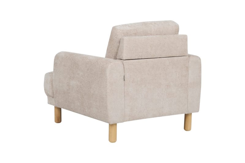 Nojatuoli Tuve - Beige, vaalea puu/Bouclé - Huonekalut - Tuoli & nojatuoli - Nojatuoli & lepotuoli