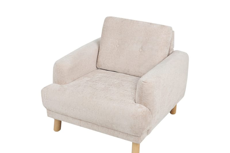 Nojatuoli Tuve - Beige, vaalea puu/Bouclé - Huonekalut - Tuoli & nojatuoli - Nojatuoli & lepotuoli