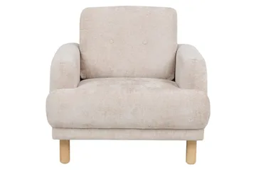Nojatuoli Tuve - Beige, vaalea puu/Bouclé - Huonekalut - Tuoli & nojatuoli - Nojatuoli & lepotuoli