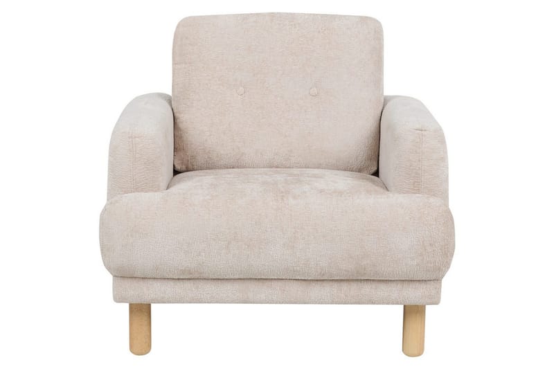 Nojatuoli Tuve - Beige, vaalea puu/Bouclé - Huonekalut - Tuoli & nojatuoli - Nojatuoli & lepotuoli