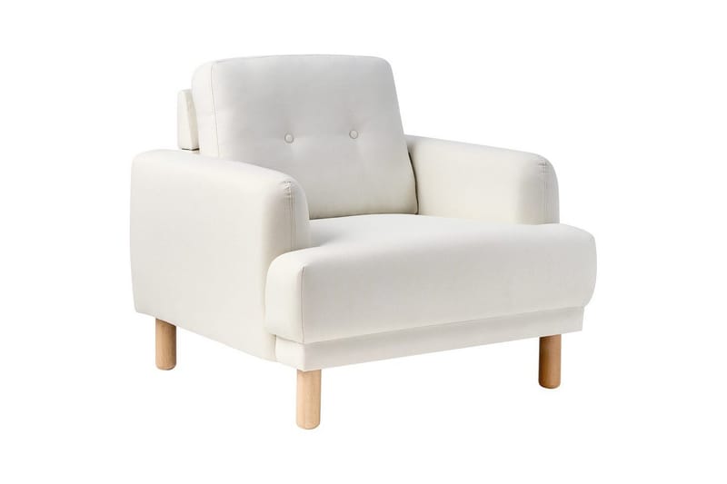 Nojatuoli Tuve, Valkoinen, vaalea puu/Polyesteri