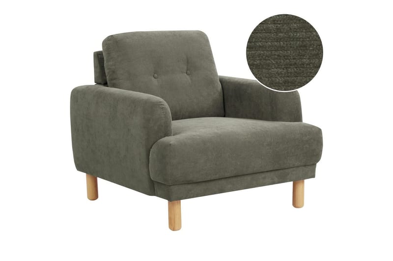 Nojatuoli Tuve, Vihreä, vaalea puu/manchesterkangas