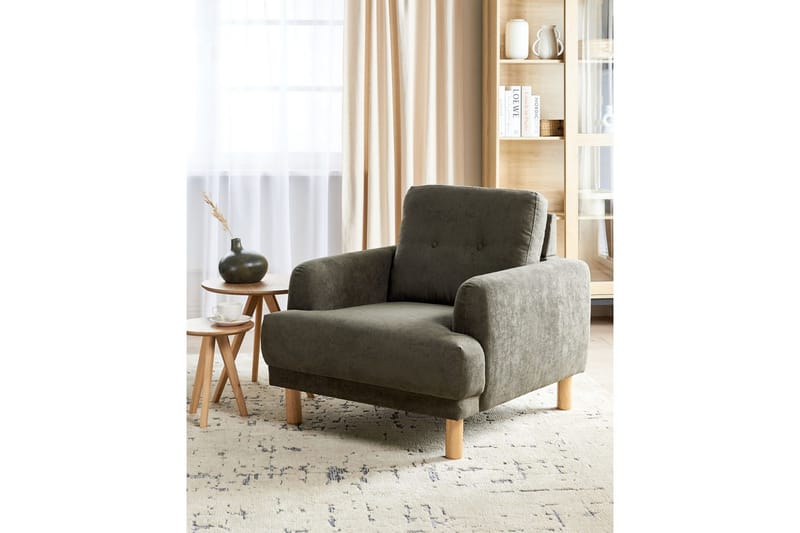 Nojatuoli Tuve - Vihreä, vaalea puu/manchesterkangas - Huonekalut - Tuoli & nojatuoli - Nojatuoli & lepotuoli