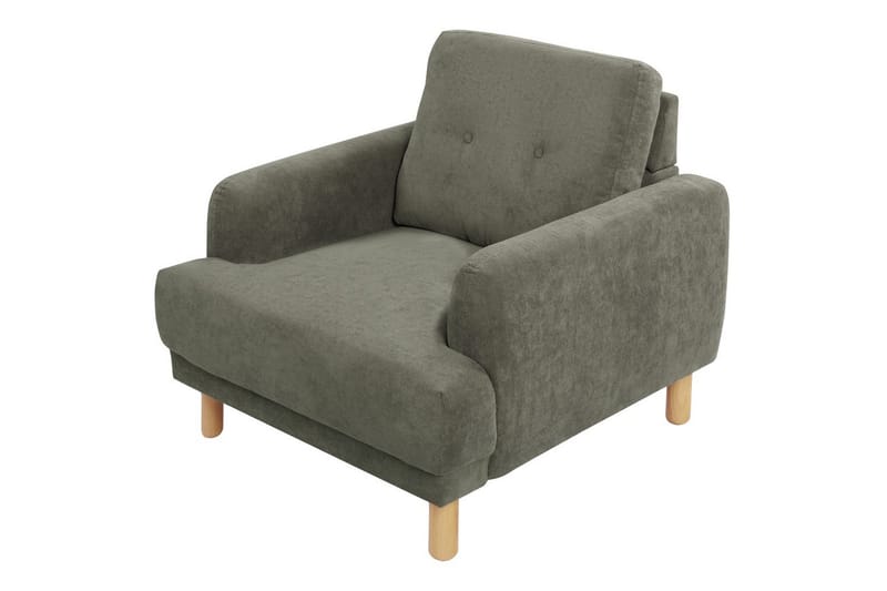 Nojatuoli Tuve - Vihreä, vaalea puu/manchesterkangas - Huonekalut - Tuoli & nojatuoli - Nojatuoli & lepotuoli