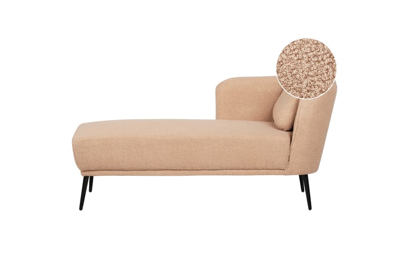 Uklund Lepotuoli 148 cm Oikealta - Beige/Musta - Huonekalut - Tuoli & nojatuoli - Nojatuoli & lepotuoli - Makuutuoli & divaanituoli