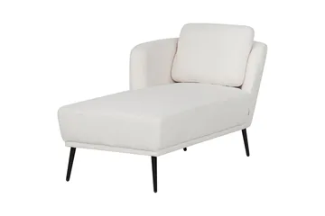 Uklund Lepotuoli 148 cm Oikealta - Musta/Valkoinen - Huonekalut - Tuoli & nojatuoli - Nojatuoli & lepotuoli - Makuutuoli & divaanituoli