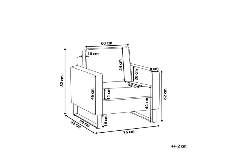 Nojatuoli Vind - Harmaa, kulta - Huonekalut - Tuoli & nojatuoli - Nojatuoli & lepotuoli