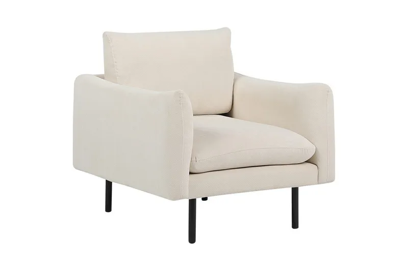 Nojatuoli Vinterbro - Beige, musta/polyesteri, Beige, musta/Polyesteri - Huonekalut - Tuoli & nojatuoli - Nojatuoli & lepotuoli