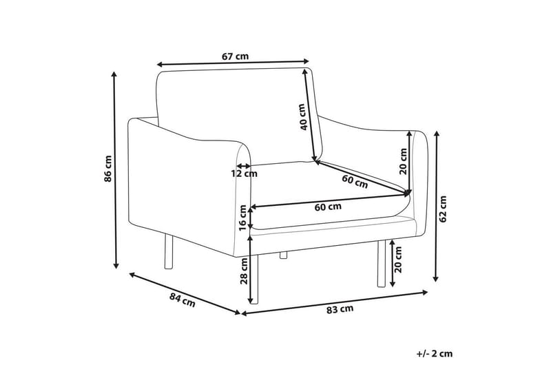 Nojatuoli Vinterbro - Beige, musta/polyesteri, Beige, musta/Polyesteri - Huonekalut - Tuoli & nojatuoli - Nojatuoli & lepotuoli