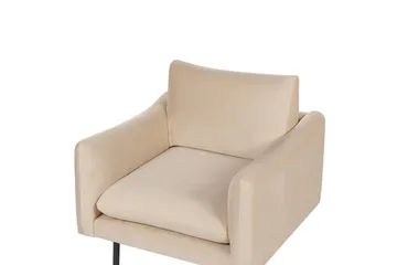 Nojatuoli Vinterbro - Beige, musta/sametti, Beige, musta/Sametti - Huonekalut - Tuoli & nojatuoli - Nojatuoli & lepotuoli