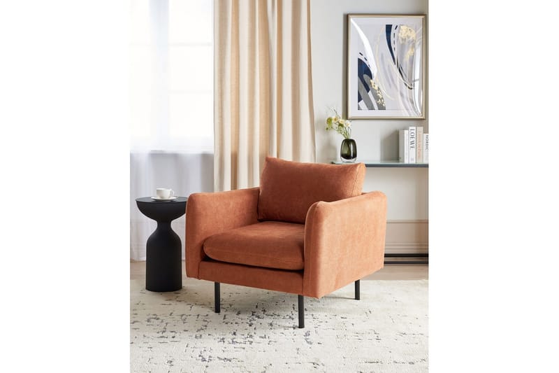 Nojatuoli Vinterbro - Ruskea, Musta/Chenille - Huonekalut - Tuoli & nojatuoli - Nojatuoli & lepotuoli