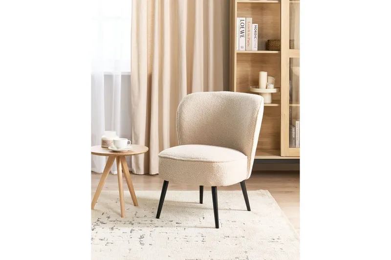 Nojatuoli Voss - Beige, musta - Huonekalut - Tuoli & nojatuoli - Nojatuoli & lepotuoli