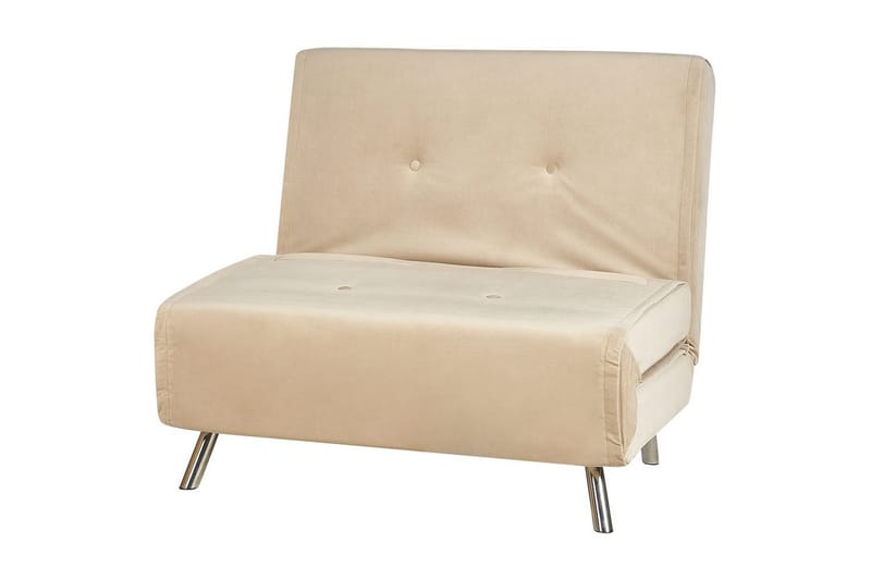 Vuodesohva Farris - Beige, hopea - Huonekalut - Tuoli & nojatuoli - Nojatuoli & lepotuoli - Vuodetuoli