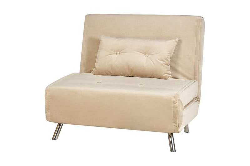 Vuodesohva Farris - Beige, hopea - Huonekalut - Tuoli & nojatuoli - Nojatuoli & lepotuoli - Vuodetuoli