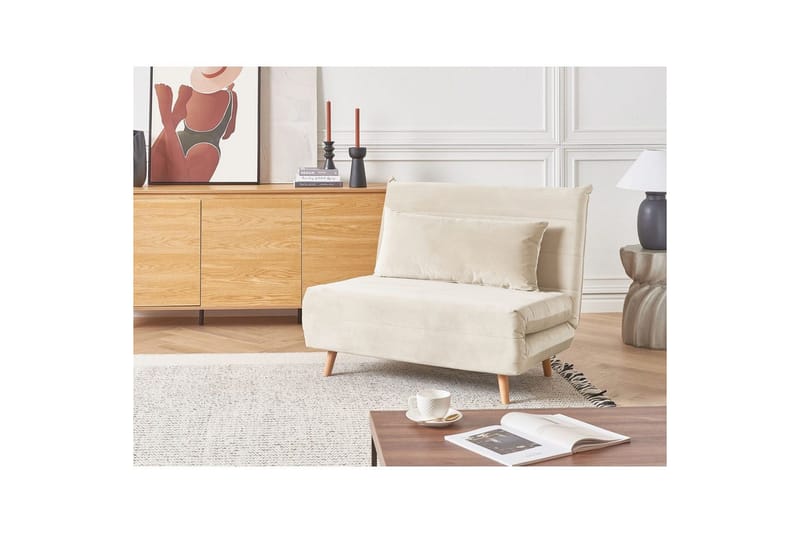 Vuodesohva Setten - Valkoinen, vaalea puu - Huonekalut - Tuoli & nojatuoli - Nojatuoli & lepotuoli - Vuodetuoli