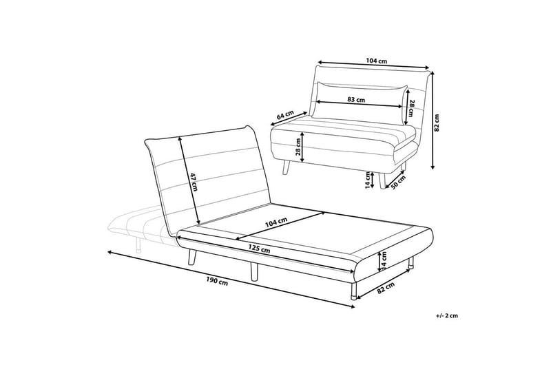 Vuodesohva Setten - Vihreä, vaalea puu - Huonekalut - Tuoli & nojatuoli - Nojatuoli & lepotuoli - Vuodetuoli