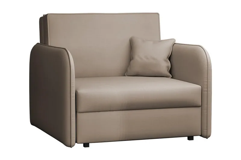 Bensbyn 1-istuttava vedettävä vuodesohva säilytystilalla kangasta, Beige
