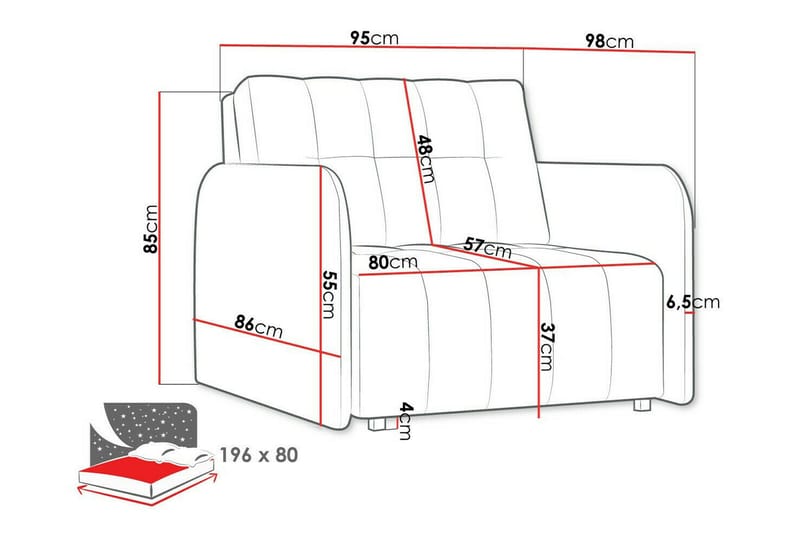 Denegal Bäddfåtölj Brown - Huonekalut - Tuoli & nojatuoli - Nojatuoli & lepotuoli - Vuodetuoli