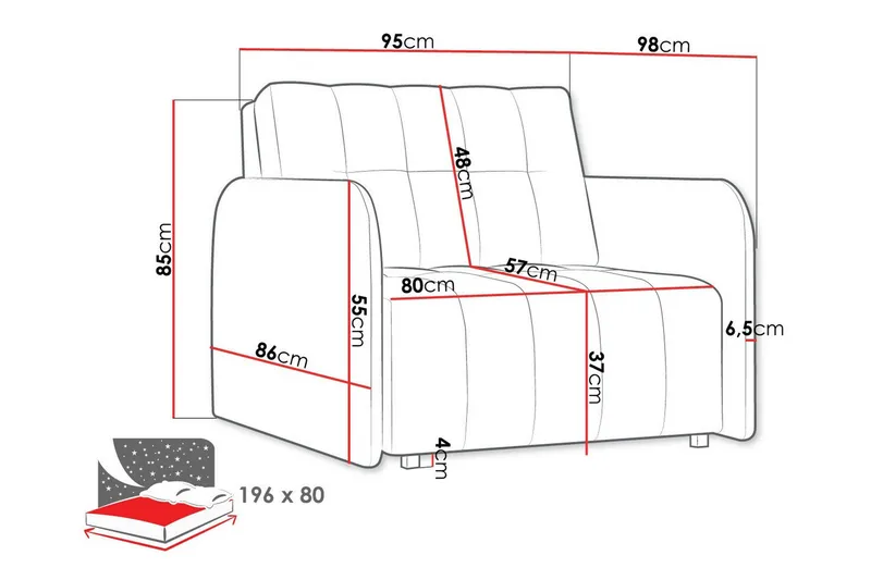 Denegal Bäddfåtölj Brown/Beige - Huonekalut - Tuoli & nojatuoli - Nojatuoli & lepotuoli - Vuodetuoli